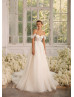 Ivory Pearl Beaded Tulle Fabulous Wedding Dress Ivory Pearl Beaded Tulle Fabulous Wedding Dress